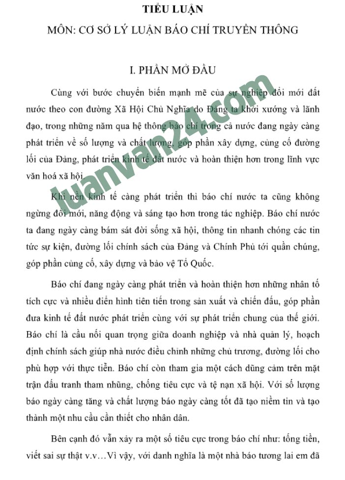 DOWNLOAD FREE 5 mẫu tiểu luận báo chí xuất sắc nhất! 16 Nội dung mẫu tiểu luận báo chí truyền thông