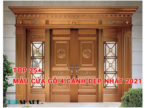 Mẫu Cửa Gỗ 4 Cánh Đẹp 2021