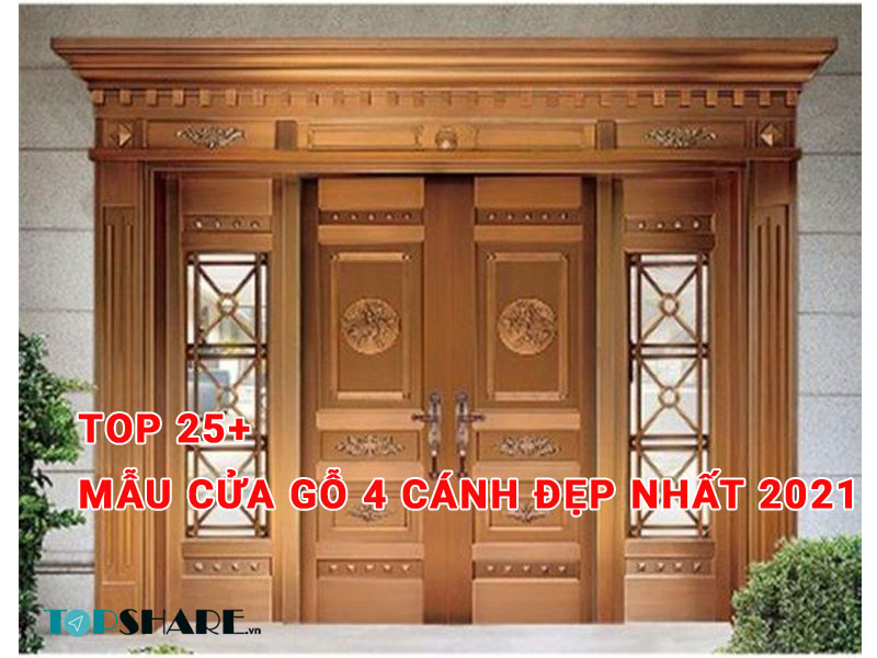 TOP 25+ Mẫu Cửa Gỗ 4 Cánh Đẹp Nhất 2021 25 Mẫu Cửa Gỗ 4 Cánh Đẹp 2021