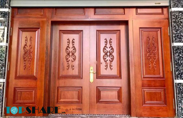 Top Những Mẫu Cửa Gỗ 4 Cánh Đẹp 2020 - Ai nhìn cũng mê 29 Mẫu cửa gỗ 4 cánh đẹp thiết kế theo phong cách đơn giản năm 2020