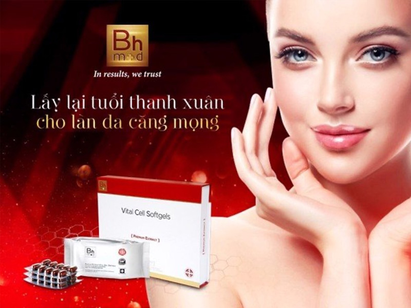 Bhmed Việt Nam - Thương hiệu cung cấp sản phẩm nhau thai cừu chất lượng cao 4 Viên uống trẻ hóa da nhau thai cừu Vital Cell Softgels